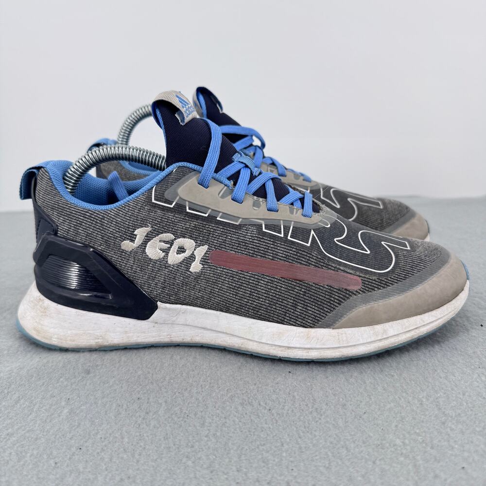 Adidas‎ RapidaRun Star Wars Jedi Kids 4.5 Gray Blue Running Shoes G27551